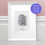 Personalised And Framed Hand Drawn Wedding Venue Print, thumbnail 3 of 4