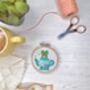 Frog Teapot Mini Cross Stitch Kit, thumbnail 4 of 6