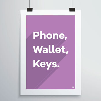 Phone, Wallet, Keys Print, 4 of 12