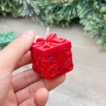 Gift Wrapped Christmas Present Tealight Candle, 10 of 10