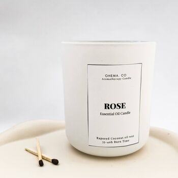 Rose Geranium Essential Oil Candle, 3 of 5