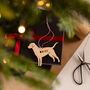 Personalised Wooden Dog Christmas Gift Tag, thumbnail 2 of 2