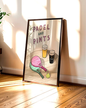 Padel And Pints Print, 4 of 9