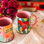 Gossip Club Valentine Mug – Fun And Playful Heart Design, thumbnail 5 of 8