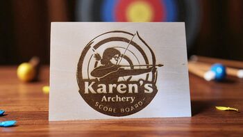 Custom Archery Scoreboard And Sightings Set Plus Pen, 6 of 10