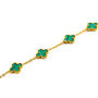 Clover Bracelet Gold/Green, thumbnail 3 of 3