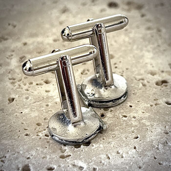 Fly Fishing Reel Cufflinks Antiqued Pewter, 4 of 4