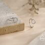 Tiny Circle Huggie Hoop Earrings In Sterling Silver, thumbnail 2 of 11