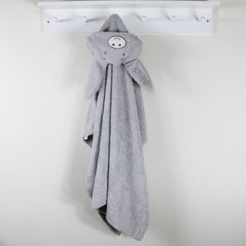 Personalised Hooded Baby Bath Towel Donkey, 9 of 9