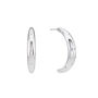 Skye Crystal Silver Chunky Moon Shape Star Hoop Earrings, thumbnail 1 of 2