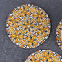 'Orange Fox Flower' Coaster Set, thumbnail 2 of 10