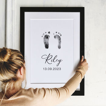 Personalised Baby's Own Foot Prints Artwork, 2 of 8