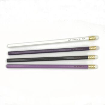 Witch Vibes Engraved Pencil Set, 4 of 5