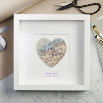 Personalised Single Heart Map Picture, 3 of 4