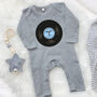 'Totally Awesome Records' Personalised Baby Rompersuit, thumbnail 5 of 8