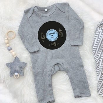 'Totally Awesome Records' Personalised Baby Rompersuit, 5 of 8