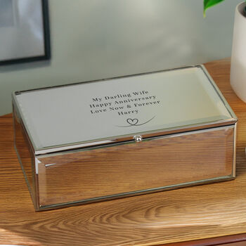 Personalised Heart Mirrored Jewellery Box – Elegant Gift For Her, 6 of 6