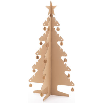 Kid Eco Cardboard Christmas Tree Single Pack Brown, 2 of 6