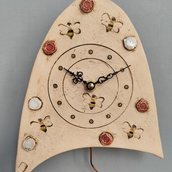 Bee Bumblee Personalised Pendulum Wall Clock, 2 of 6