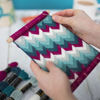 Bargello Tapestry Kit Chevron Wall Hanging, 2 of 9