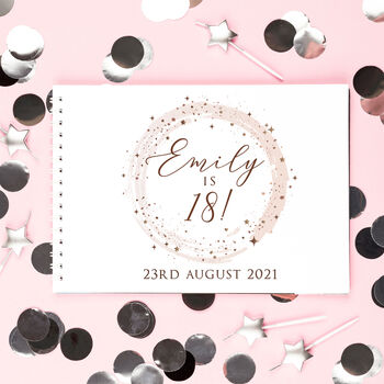 Personalised Birthday Sparkle Guest Book, 2 of 6