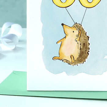 Hedgehog 60th Birthday Card, 2 of 8