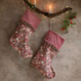 William Morris Christmas Stocking With Velvet Cuff, thumbnail 2 of 5