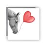 Horse Heart Balloon Greeting Card, thumbnail 1 of 4