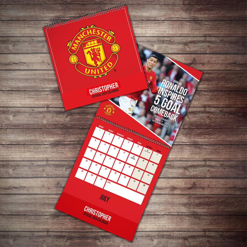  Manchester United 2024 Calendar By Intervino Ltd