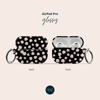 Black Dots Air Pods Case With Keychain, 6 of 6
