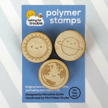 Sun, Planet And Earth Polymer Stamps, 6 of 8