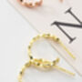 Thick 18 K Gold Chain Hoop Earrings, thumbnail 4 of 5