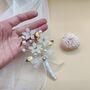 Pearl And Gold Wedding Boutonniere For Groom And Groomsmen, thumbnail 8 of 11