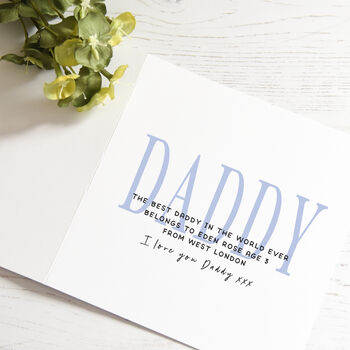 Personalised The Best Daddy In The World Card, 5 of 5