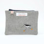 Oystercatcher Flat Embroidered Purse With Keyring, thumbnail 1 of 1