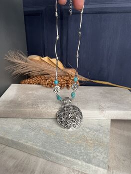 Turquoise And Silver Statement Necklace, 2 of 7