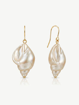 Coastal Shell Drop Hook Earrings, 2 of 5
