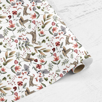 Hare And Bird Woodland Wrapping Paper Roll Or Folded, 2 of 2