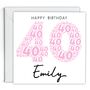 Personalised 40th Birthday Card For Her, thumbnail 2 of 2