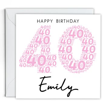 Personalised 40th Birthday Card For Her, 2 of 2