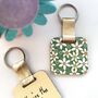 Personalised December Birth Flower Keyring, thumbnail 1 of 3