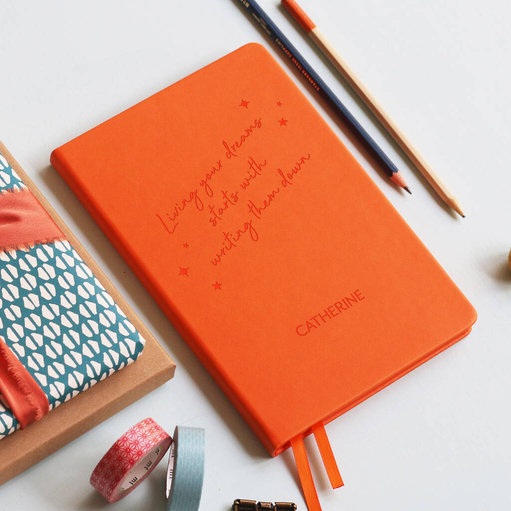 Living Your Dreams Personalised Luxury Notebook Journal, 1 of 12