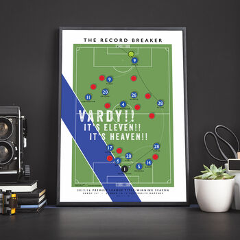 Leicester City Vardy Eleven Heaven Poster, 3 of 8