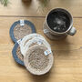 Respiin Set Of Six Seagrass And Jute Coasters Naturals, thumbnail 3 of 10