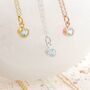 Aquamarine March Birthstone Sterling Silver Stud Earrings, thumbnail 2 of 4