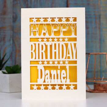 Personalised Happy Birthday Papercut Card, 5 of 9