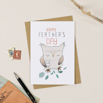 'Happy Feathers Day' Father's Day Card, 2 of 2