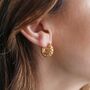 Gold Plated Geometric Enamel Hoop Earrings, thumbnail 5 of 12