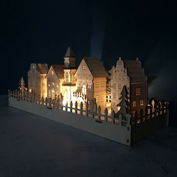 Annecy LED Wooden Christmas Village, 2 of 3