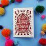 Papercut Husband Christmas Card, thumbnail 1 of 6